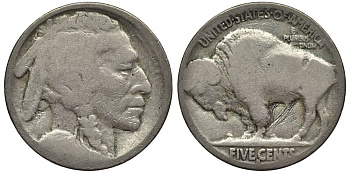 США 5 ЦЕНТОВ ND S, ИНДЕЕЦ, БИЗОН KM 134 медно-никель 27-724