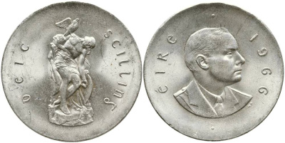 Ирландия 10 шиллингов 1966 50 лет Пасхального восстания 1916 года KM 18 серебро 650-1733
