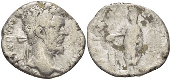 Римская Империя денарий 197 Септимий Север VOTA PVBLICA Рим fine RIC 96А серебро 1073-5-7-4