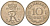 ДАНИЯ 10 ЭРЕ 1968 ФРИДЕРИК IX KM 849.1 медно-никель UNC 187-649