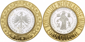 ФРГ 10 евро 2007 А, 800 лет со дня рождения Святой Елизаветы фон Туринген (Венгерской) KM 268, DE.S. 10.33 серебро PROOF 1068-8-32