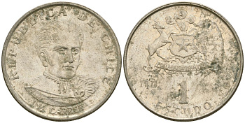 Чили 1 эскудо 1971 Хосе Мигель Каррера KM 197 медно-никель 4174-432