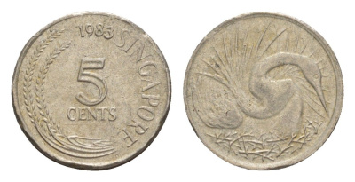Сингапур 5 центов 1983 KM 2 медно-никель 4640-538