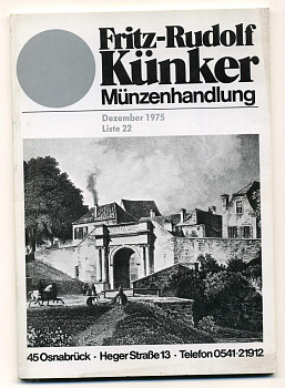 ФРИТЦ-РУДОЛЬФ КЮНКЕР КАТАЛОГ ФИКСИРОВАННЫХ ПРОДАЖ (LAGERKATALOG) 1975 ДЕКАБРЬ, № 22 00-01-01-18