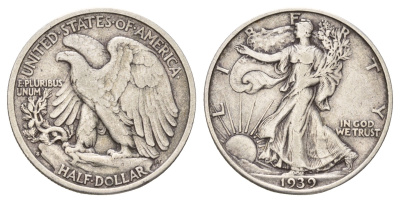 США 1/2 доллара (50 центов) 1939 S KM 142 серебро 4127-2134