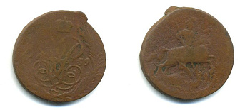 РОССИЯ 1 КОПЕЙКА 1759 медь 61-336