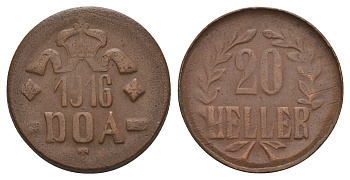 Германская Восточная Африка 20 геллеров 1916 T KM 15 медь 603-914