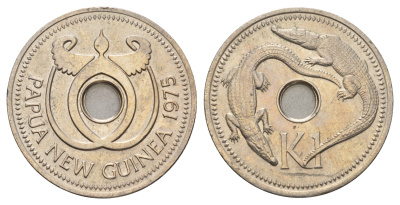 Папуа Новая Гвинея 1 кина 1975 KM 6 медно-никель aUNC 179-222