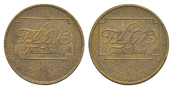 Германия жетон FDGB-Feriendienst диаметр 23 мм, вес 5,1 гр сталь плакированная латунью 4656-516