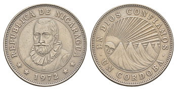 Никарагуа 1 кордоба 1972 KM 26 медно-никель 4641-341