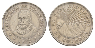 Никарагуа 1 кордоба 1972 KM 26 медно-никель 4641-341
