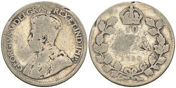 Канада 10 центов 1930 Георг V (1910-1936) KM 23а серебро    4147-338