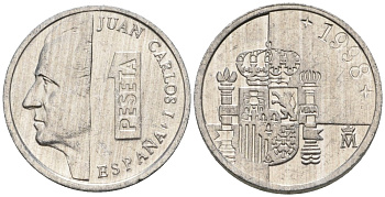 Испания 1 песета 1998 M, Хуан Карлос I (1975-2014) KM 832 алюминий 4602-1168
