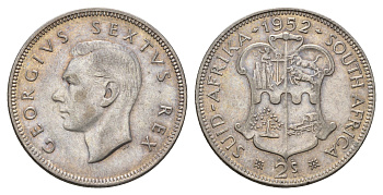 ЮАР 2 шиллинга (флорин) 1952 KM 38.2 серебро 270-423
