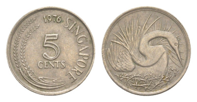 Сингапур 5 центов 1975 KM 2 медно-никель 4640-543