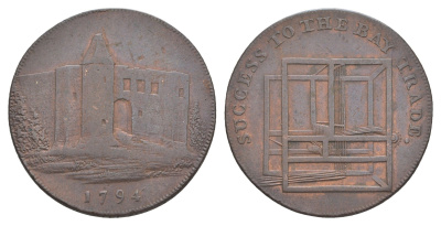 Великобритания, Эссекс, Колчестер 1/2 пенни 1794 Dalton & Hamer 9, Atkins 10 медь 1522-822