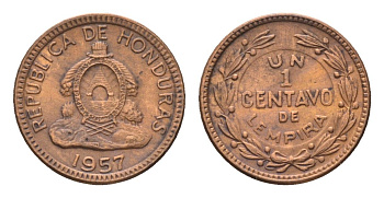 Гондурас 1 сентаво 1957 KM 77.2 бронза 4668-757