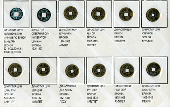 Китай набор из 12 монет ND (221 до н.э - 1912 н.э) 6207-26-1-4