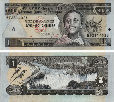 Эфиопия 1 быр 1992/2000 Pick 46b бумага UNC (пресс) 8604-41-2-2