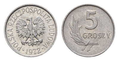 Польша 5 грошей 1972 Y A46 алюминий aUNC 4609-1135