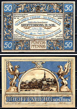 Грайффенберг (Силезия) 50 пфеннигов 1920 7556-34-4-2