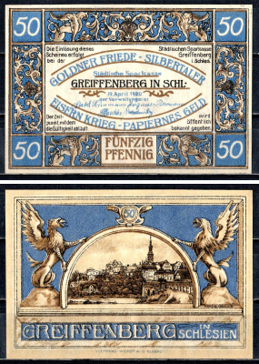 Грайффенберг (Силезия) 50 пфеннигов 1920 7556-34-4-2