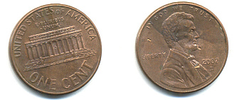 США 1 ЦЕНТ 2002 D ЛИНКОЛЬН KM 201b цинк плакированный медью 86-443