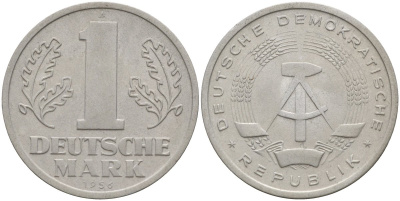 ГДР 1 марка 1956 A KM 13 алюминий 4143-817