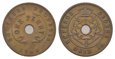Южная Родезия 1 пенни 1944 KM 8a бронза 4678-844