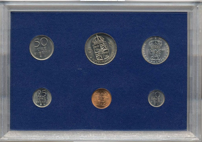 Швеция набор из 6 монет 1972 Густав VI Адольф (1950-1973) официальный набор монетного двора UNC 2-4-1-15