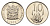 ЮАР 10 центов 1974 герб, цветок алоэ KM 85 никель PROOF 4690-1131