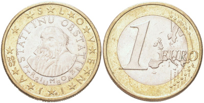 Словения 1 евро 2007 KM 74 биметалл 4126-753