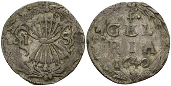 Нидерланды, Гелдерленд 1 штюбер 1640 KM 35 серебро 272-625