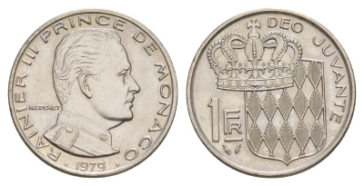 Монако 1 франк 1979 KM 140 никель UNC 4633-1137