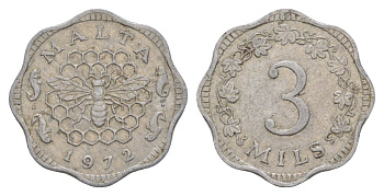 Мальта 3 миля 1972 KM 6 алюминий 4633-1147