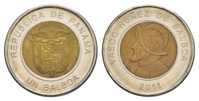 Панама 1 бальбоа 2011 KM 141 биметалл UNC 4642-737