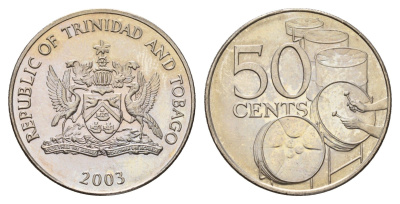 Тринидад и Тобаго 50 центов 2003 KM 33 медно-никель UNC 4671-856