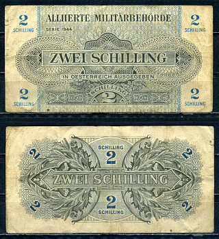 Австрия 2 шиллинга 1944 печать: Форбс, Бостон, Массачусетс. Pick 104 a бумага 00-00