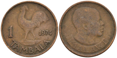 Малави 1 тамбала 1974 KM 7 бронза 4174-1037
