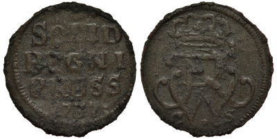 ПРУССИЯ 1 ШИЛЛИНГ 1737 CS, ФРИДРИХ ВИЛЬГЕЛЬМ I (1713-1740), ВЕС 0,70 ГР. KM 212 серебро 1516-442