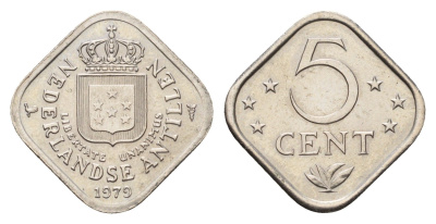 Нидерландские Антильские острова (Нидерландские Антилы) 5 центов 1979 KM 13 медно-никель UNC 4674-857