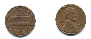 США 1 ЦЕНТ 1962 D, ЛИНКОЛЬН KM 201 медь цинк 76-561