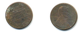 США 1 ЦЕНТ 1990 ЛИНКОЛЬН KM 201b цинк плакированный медью 179-433