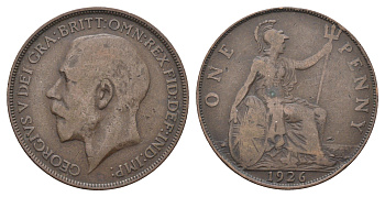 Великобритания 1 пенни 1926 Георг V (1910-1936) KM 810, Spink 4051 бронза 4661-646