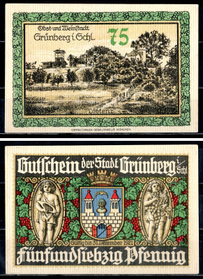 Грюнберг (Силезия) 75 пфеннигов ND 7556-19-3-1
