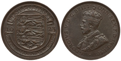 Джерси 1/24 шиллинга 1923 Георг V (1910-1936) KM 13 бронза 4393-1052