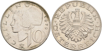 Австрия 10 шиллингов 1979 KM 2918 медно-никель 4575-221