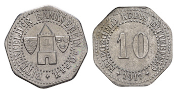 Биттерфельд 10 пфеннигов 1917 Funck 44.4, Men05 2917.7, Men18 3746.7 железо 4636-718