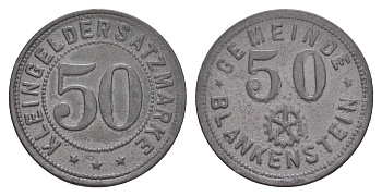 Бланкенштайн 50 пфеннигов ND Funck 46.6, Men05 2945.7, Men18 3770.7 цинк 1527-542