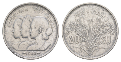 Южный Вьетнам 20 су 1953 KM 2 алюминий 4159-645